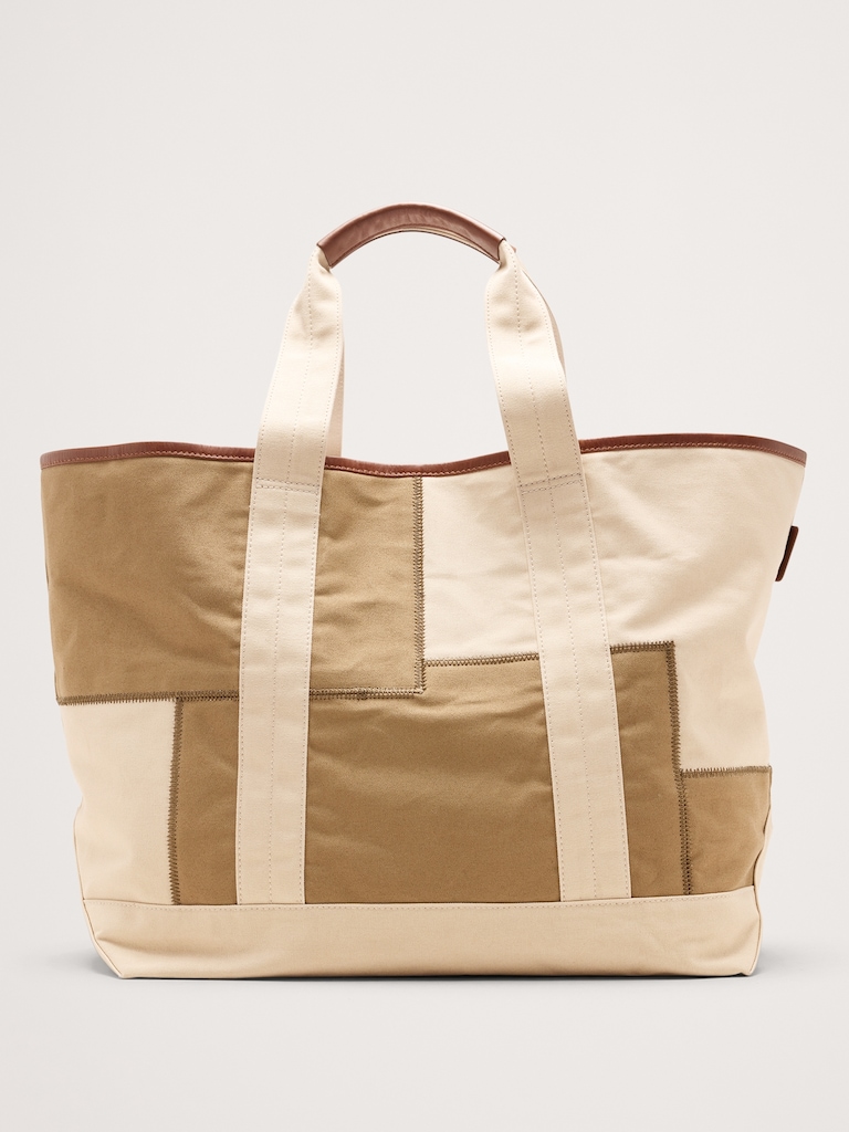 Waxed Canvas & Leather Weekend Tote
