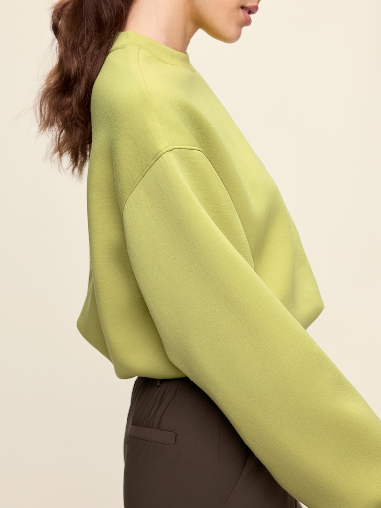 Bounce Fleece Bubble-Hem Sweatshirt