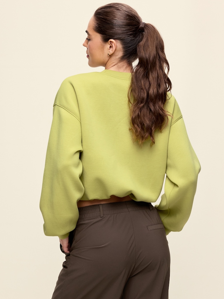 Bounce Fleece Bubble-Hem Sweatshirt