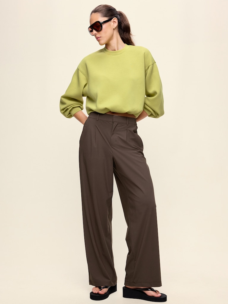 Bounce Fleece Bubble-Hem Sweatshirt