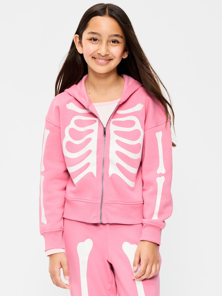 Veste à capuchon en molleton pour fille