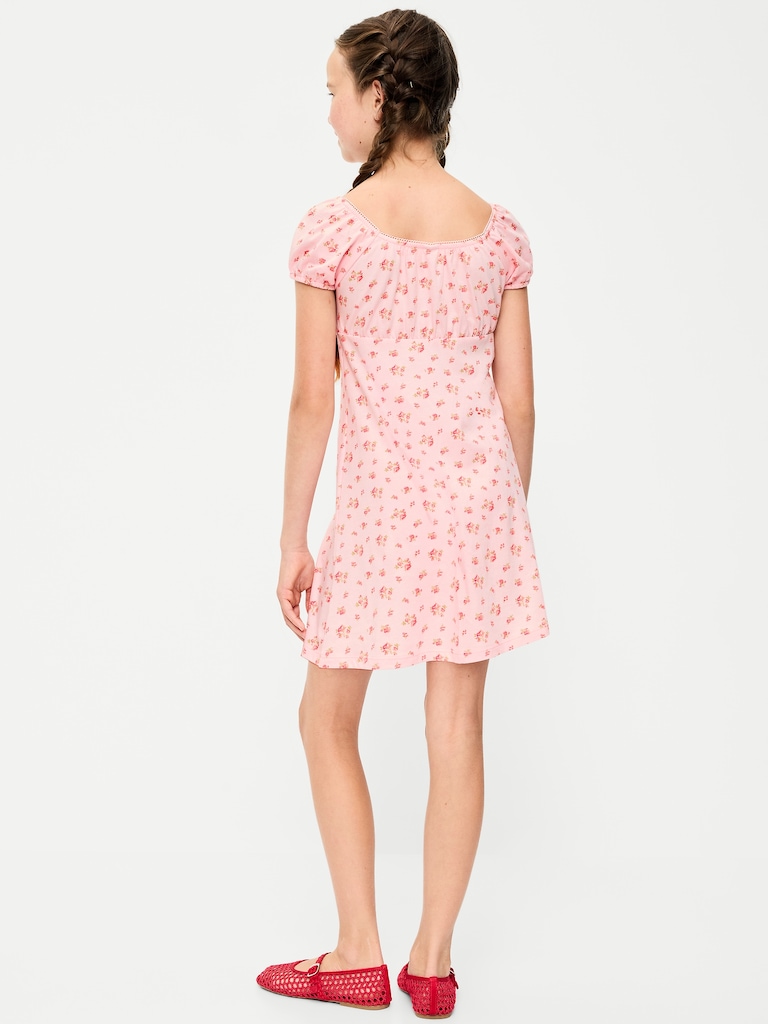 Printed Fit and Flare Dress for Girls