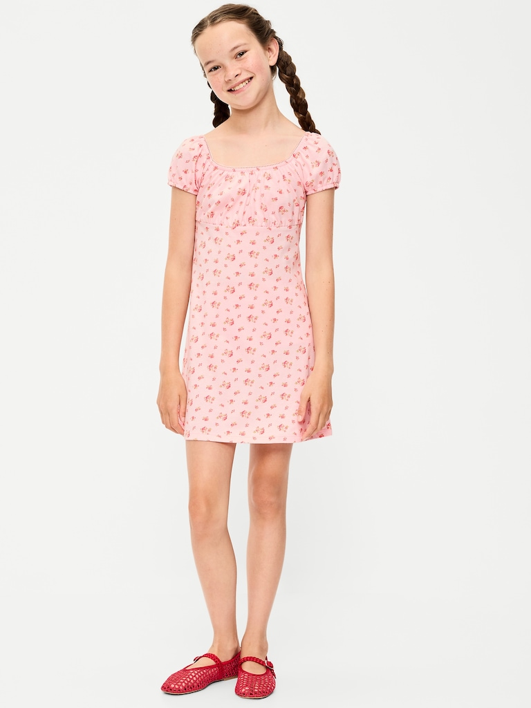 Printed Fit and Flare Dress for Girls