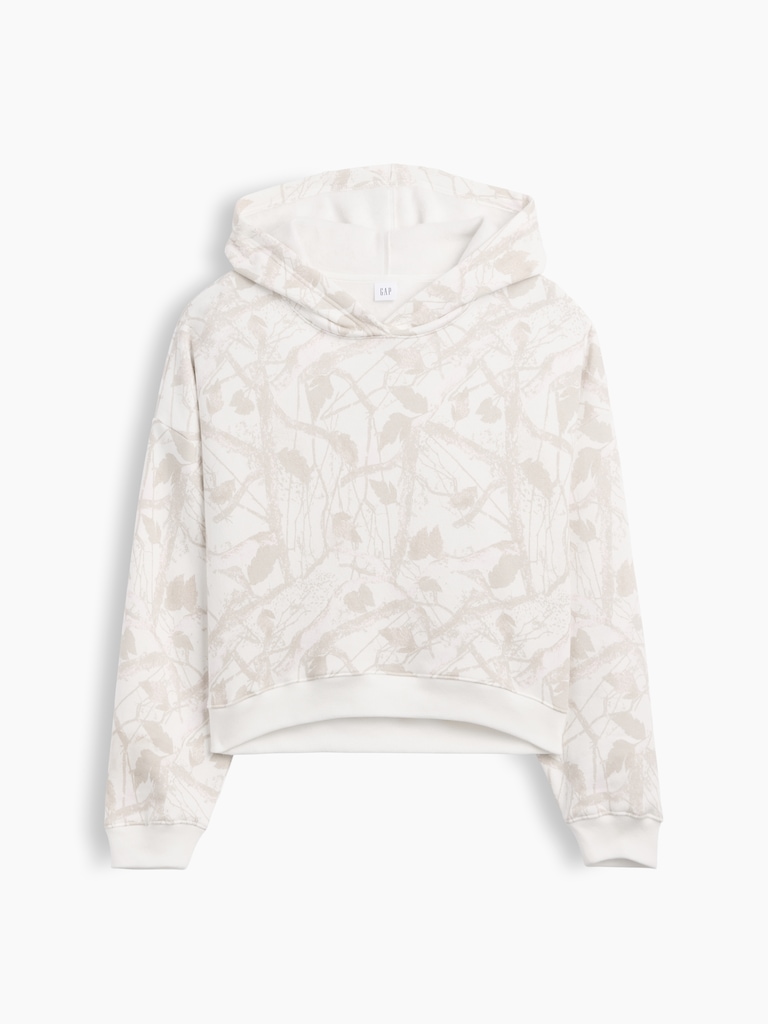 Relaxed Gap Mini-Logo Cropped Hoodie