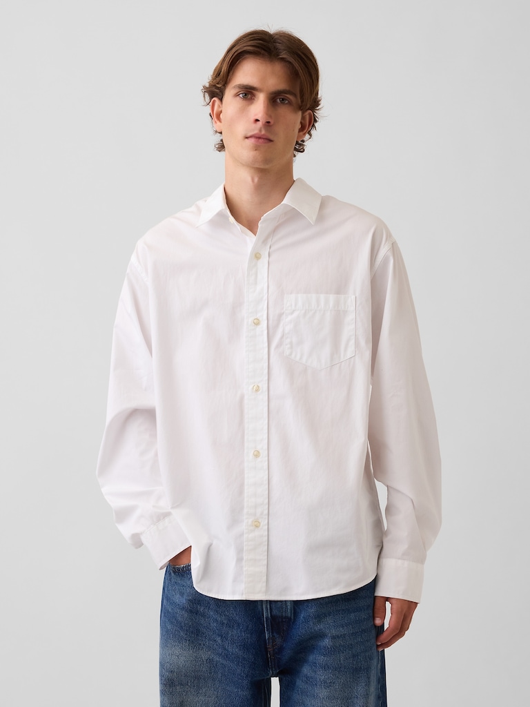 Organic Cotton Poplin Relaxed Shirt