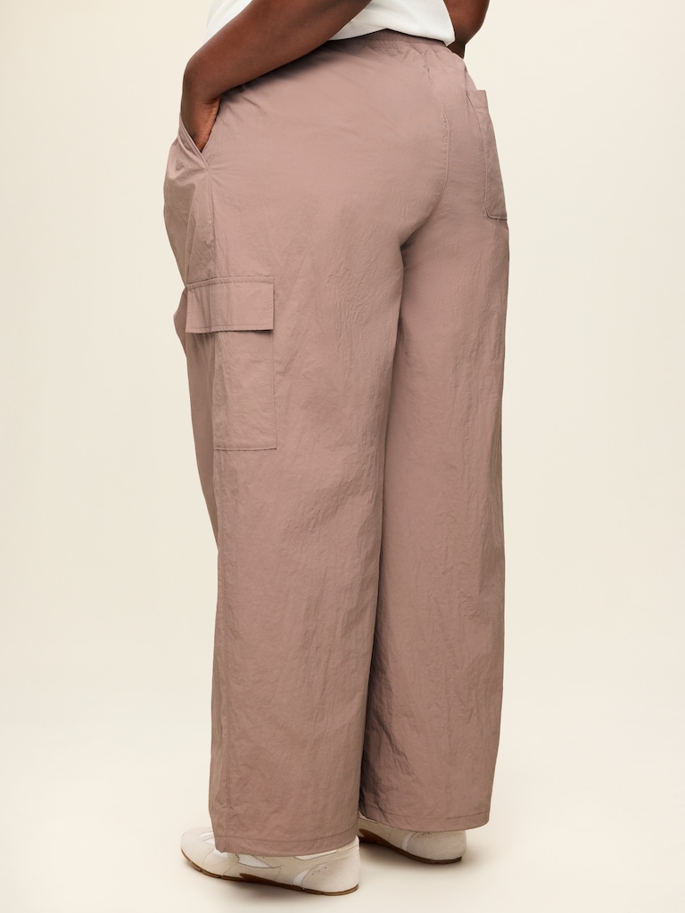 Mid-Rise Woven Utility Pants
