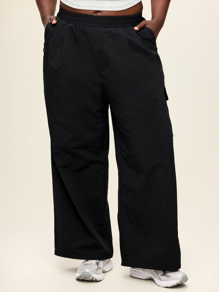 Mid-Rise Woven Utility Pants