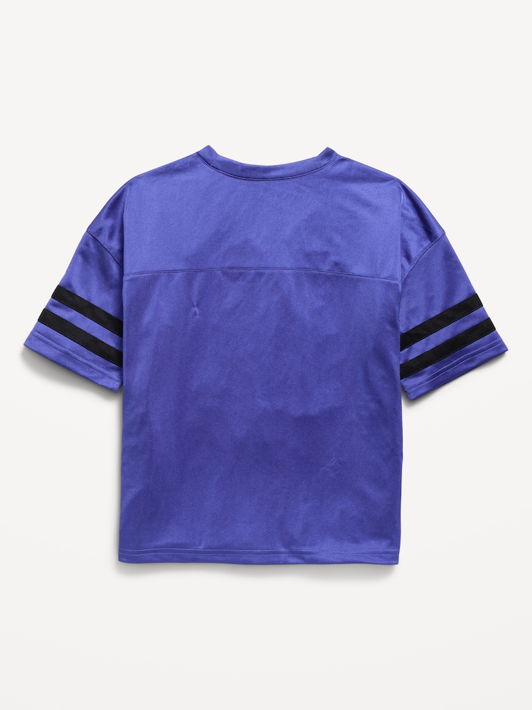 Oversized Football-Style Lifestyle Jersey T-Shirt for Boys