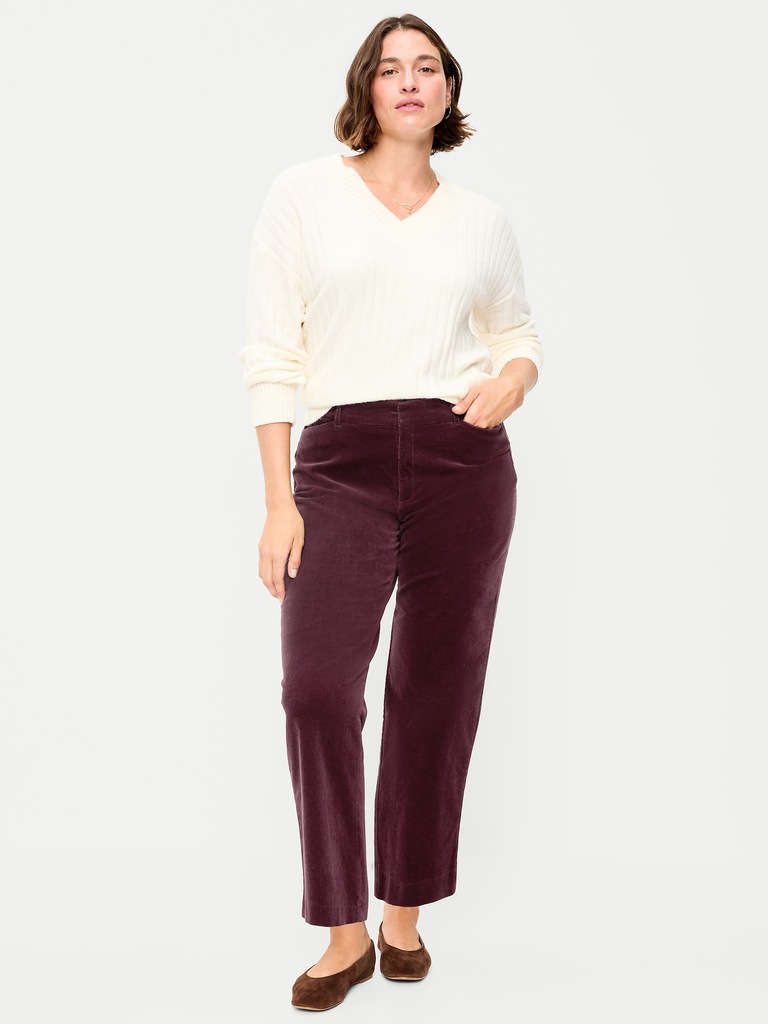 High-Waisted Pixie Straight Pants