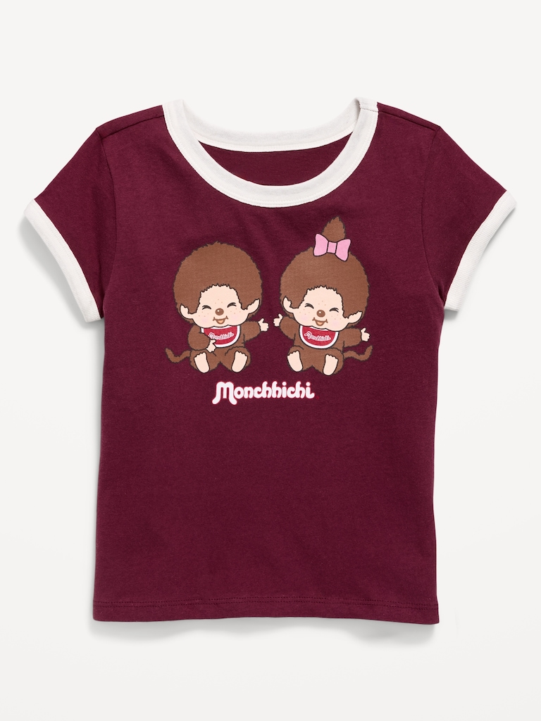 Monchhichi® Graphic Ringer T-Shirt for Girls