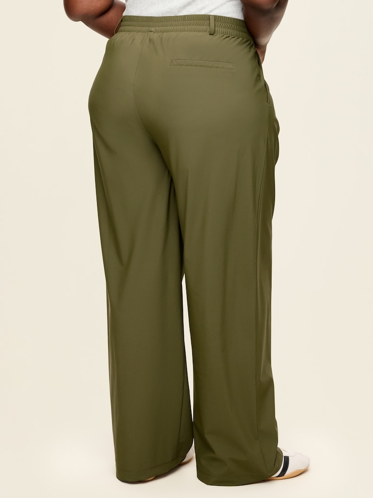 High-Waisted SleekTech Trouser Pants