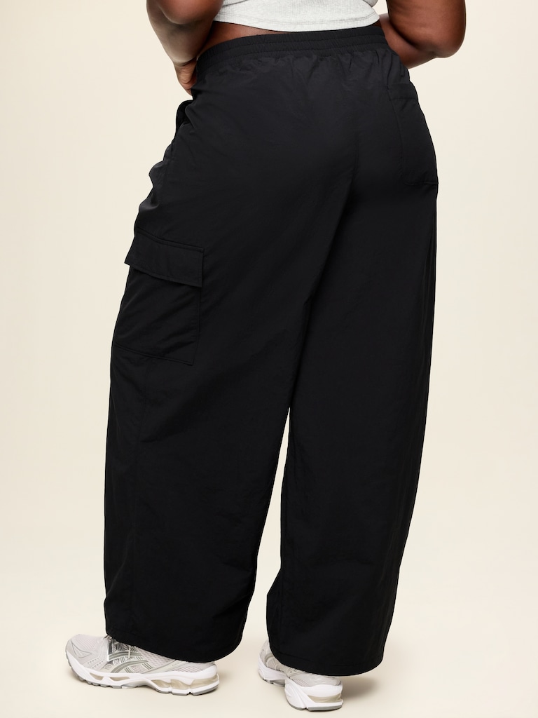 Mid-Rise Woven Utility Pants