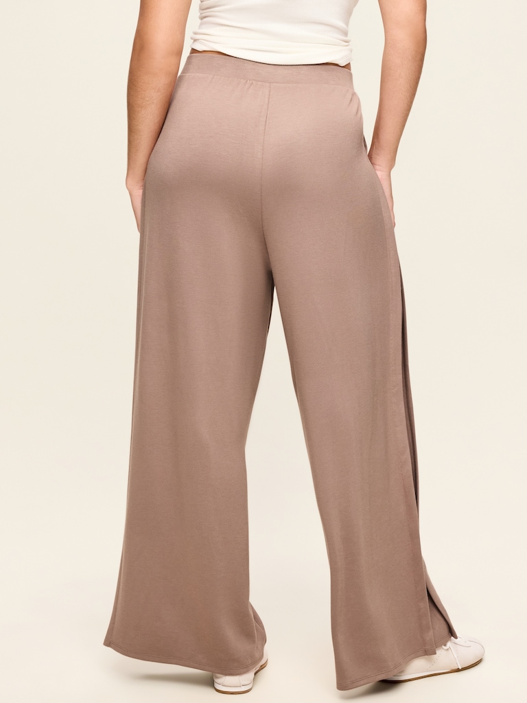 High-Waisted Bounce Lite Drapey Wide-Leg Pleated Pants