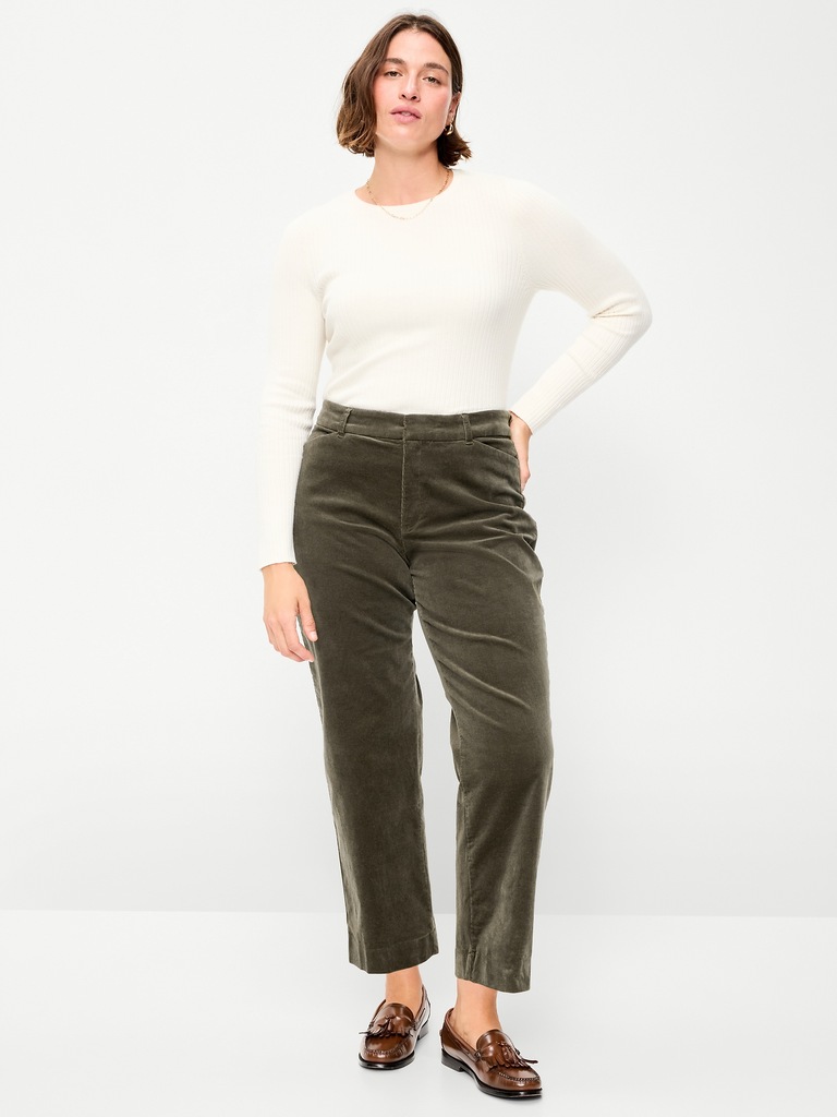 High-Waisted Pixie Straight Pants