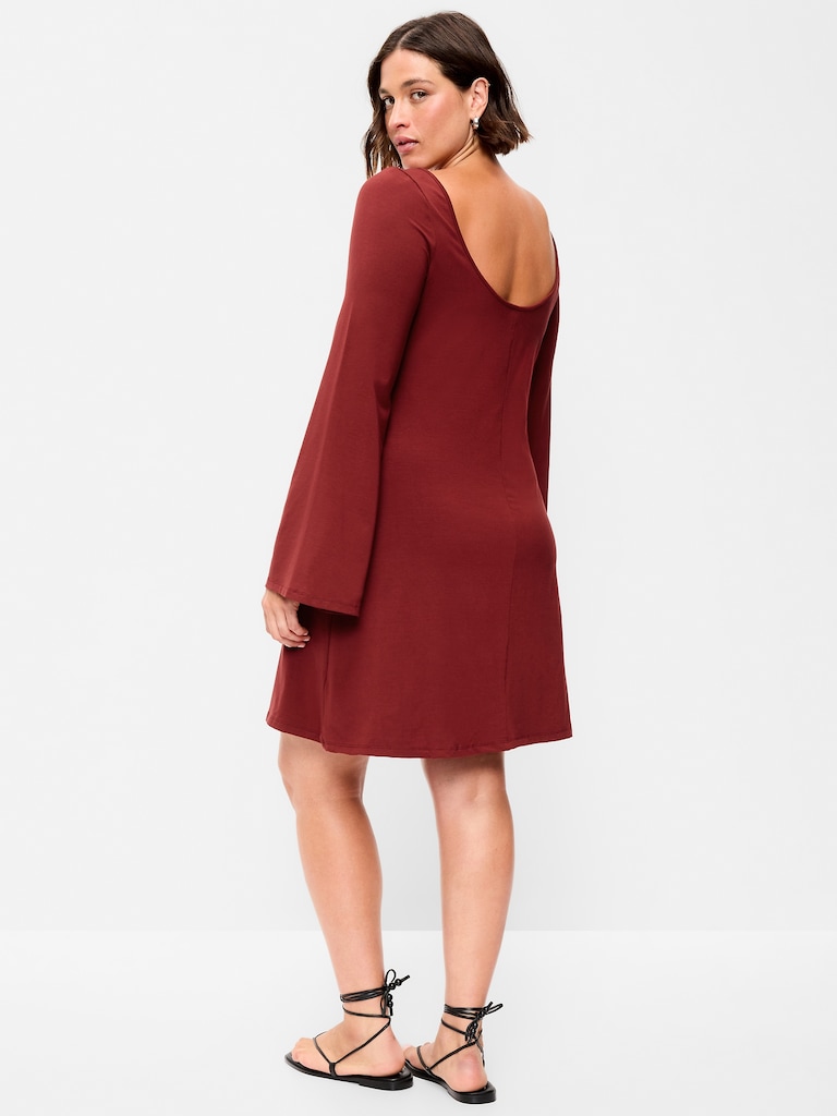 Low-Back Flare Mini Dress