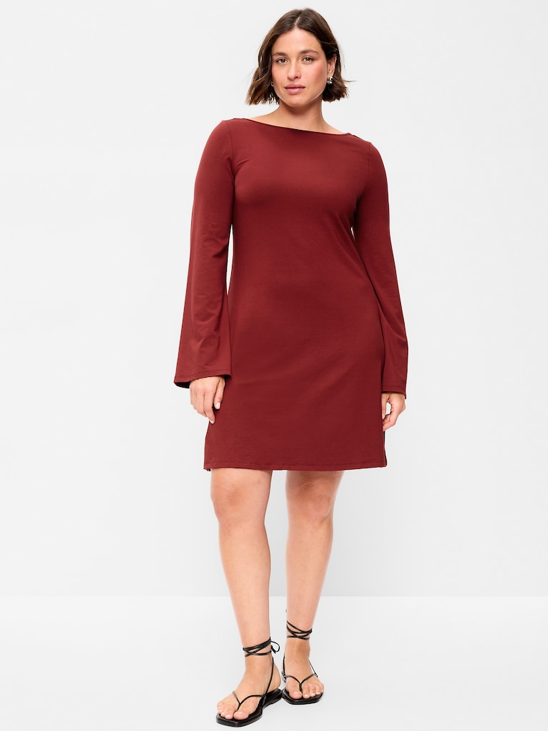Low-Back Flare Mini Dress