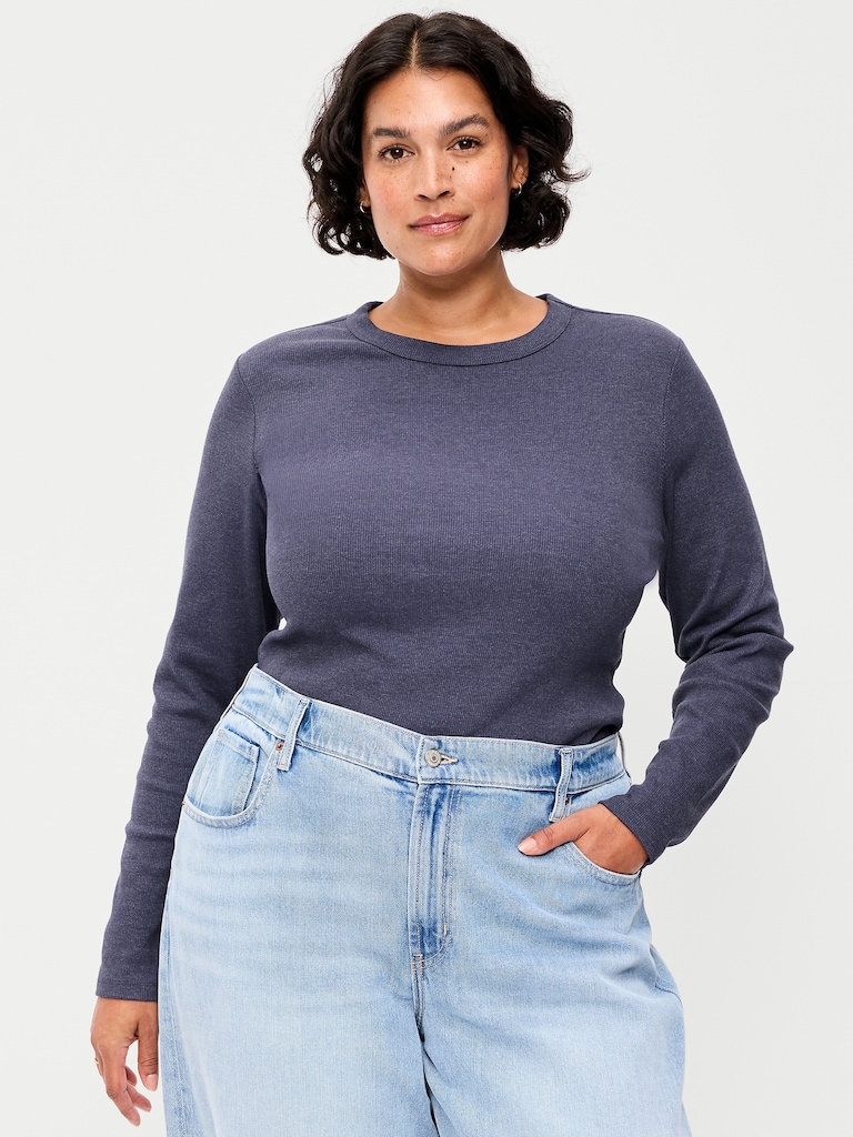 Snug Long-Sleeve Crew-Neck T-Shirt