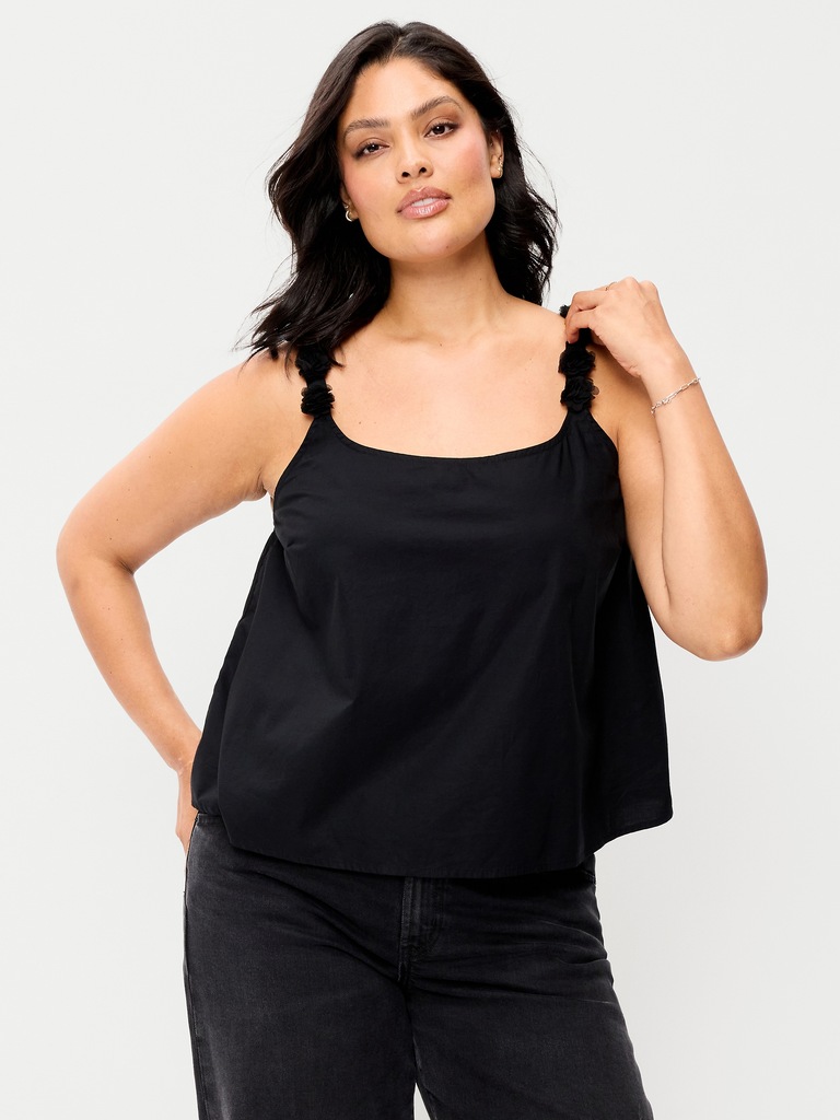 Rosette-Strap Tank Top