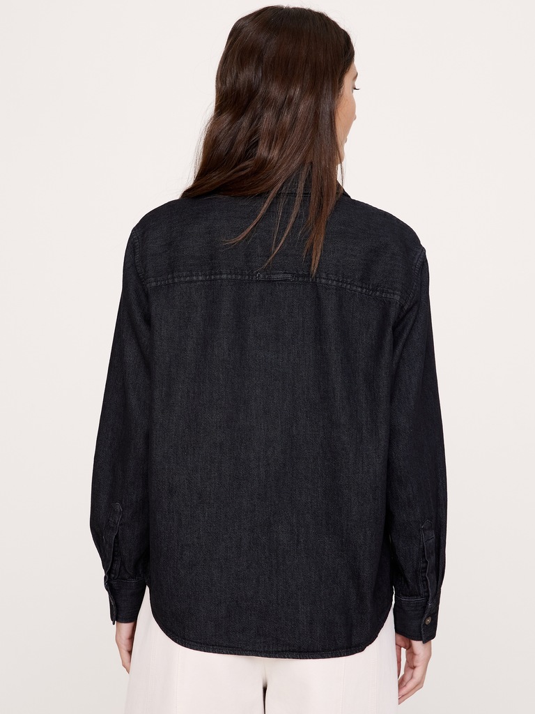 Relaxed Cotton Popover Shirt