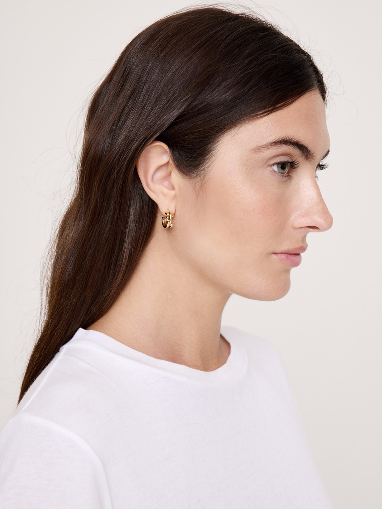 Mini Dashed Hoop Earrings