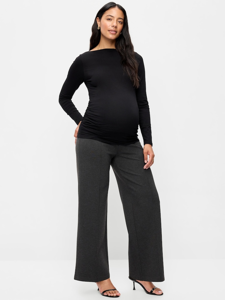 Maternity Full-Panel Stevie Wide-Leg Pants