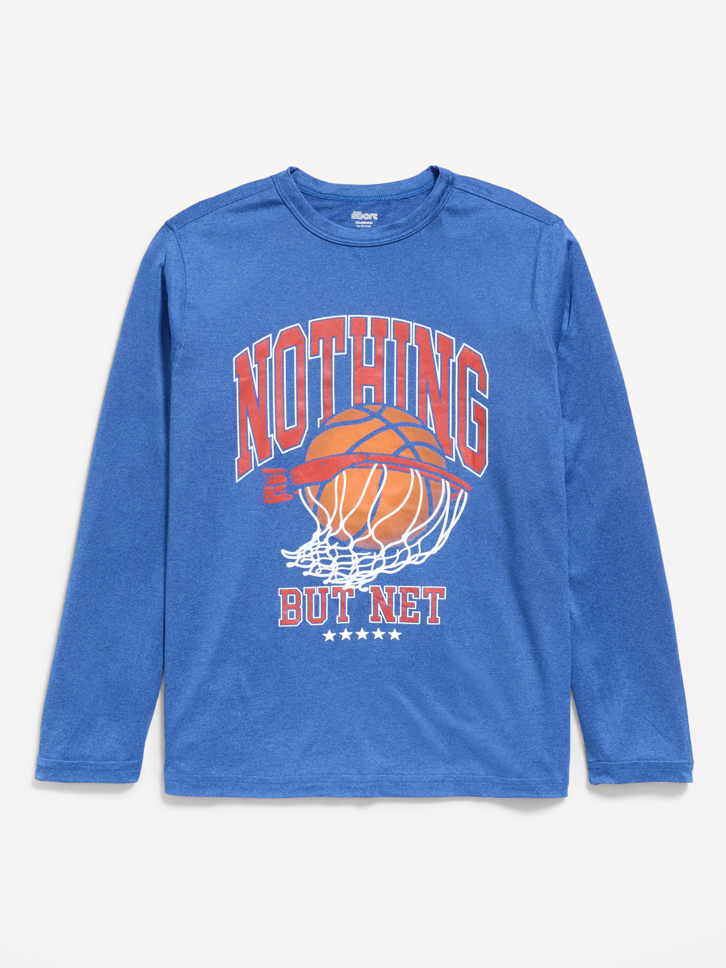 CloudMotion Long-Sleeve Performance T-Shirt for Boys - Crayon Blue - 2